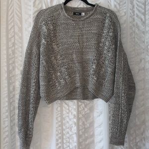 Cropped grey sweater